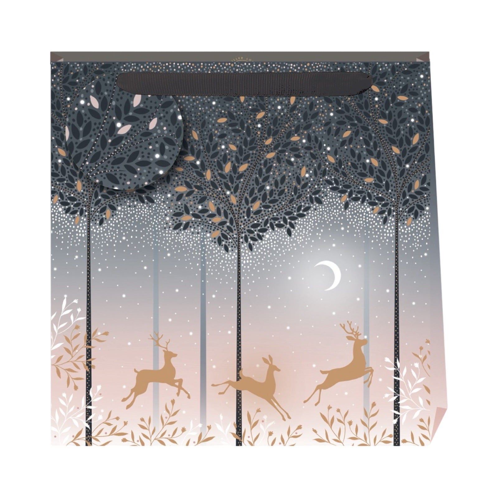 Moonlit Deer Christmas Gift Bag Medium