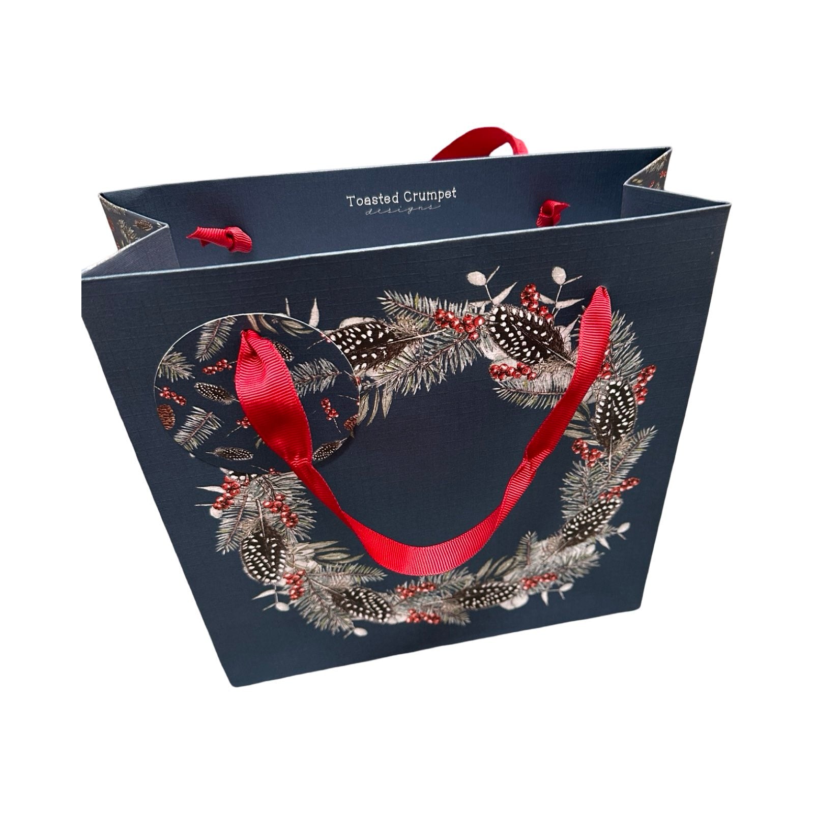 Winter Wreath Christmas Gift Bag Medium