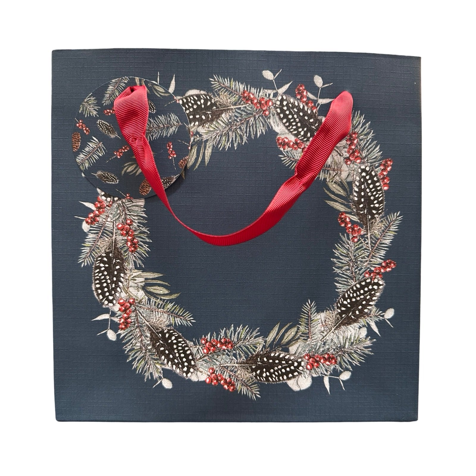 Winter Wreath Christmas Gift Bag Medium