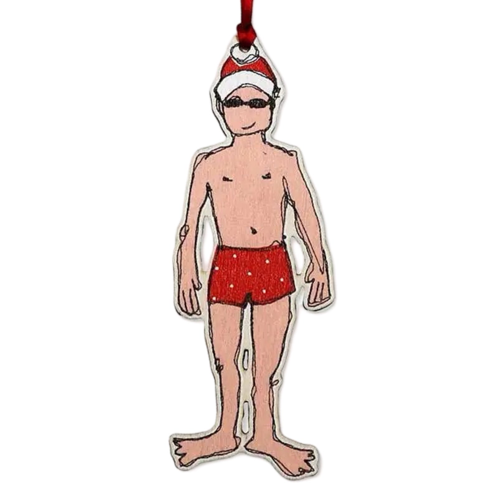 Swimmer Christmas Decoration Male