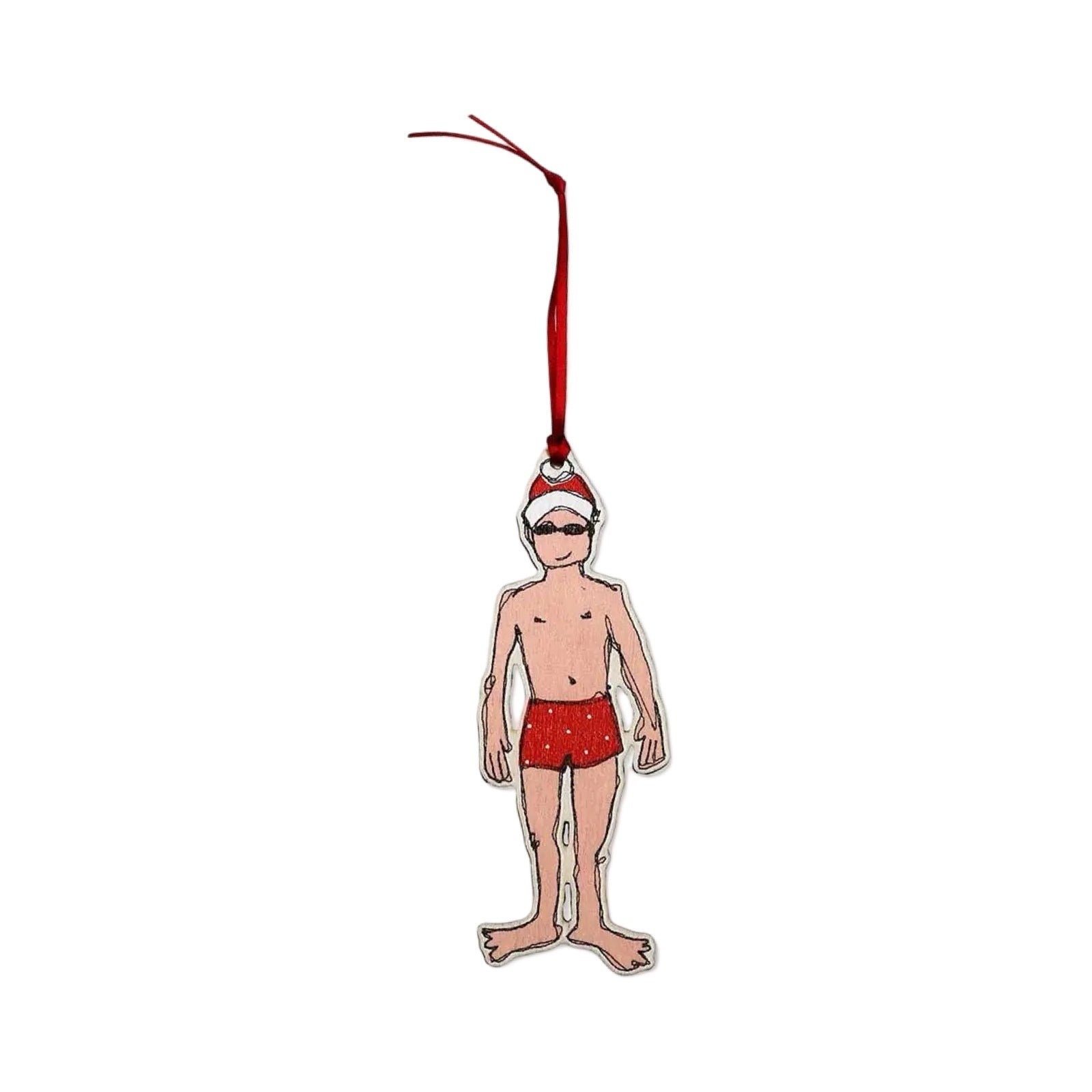 Swimmer Christmas Decoration Male