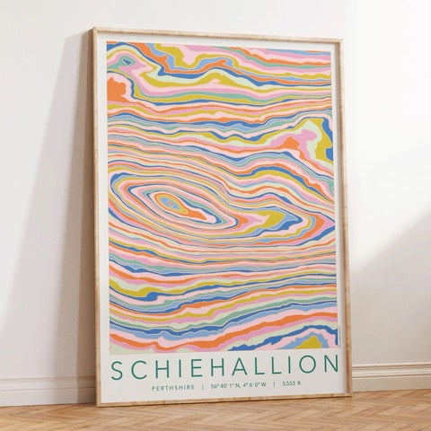 Schiehallion Topography Map Print