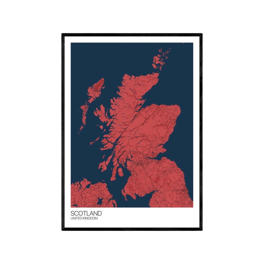 Scotland Map Print