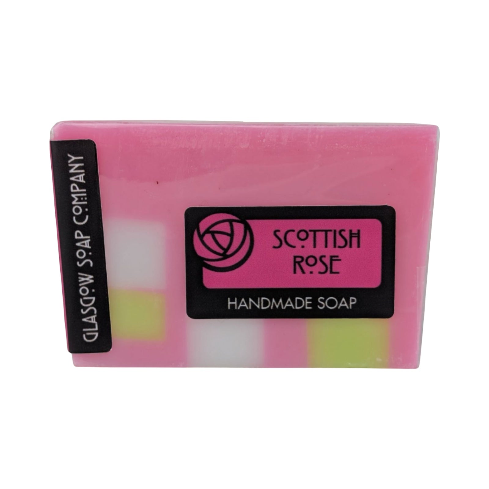 Pink Scottish rose handmade soap bar.