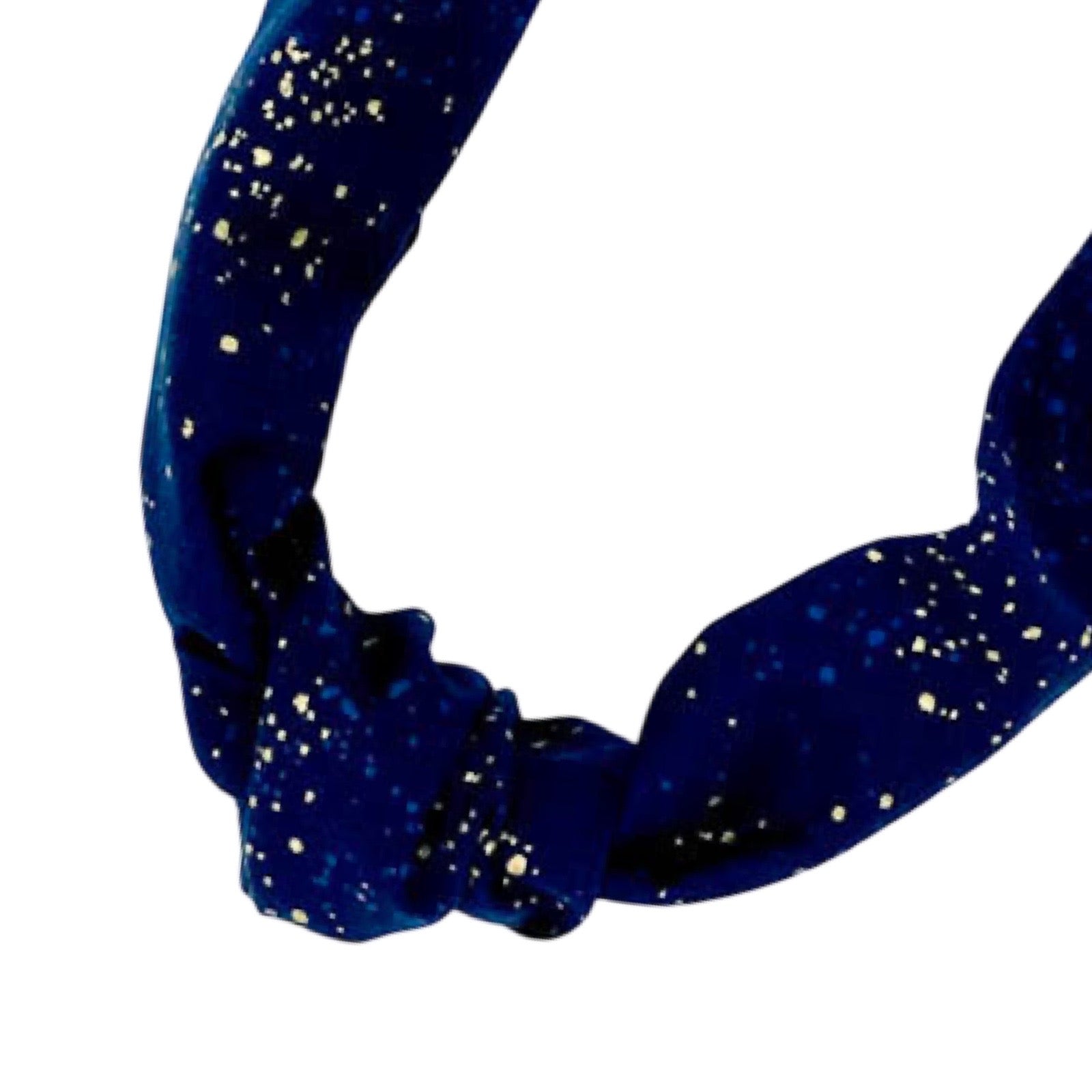 Handmade speckled top knot Alice bands in bold colours with metallic speckles.