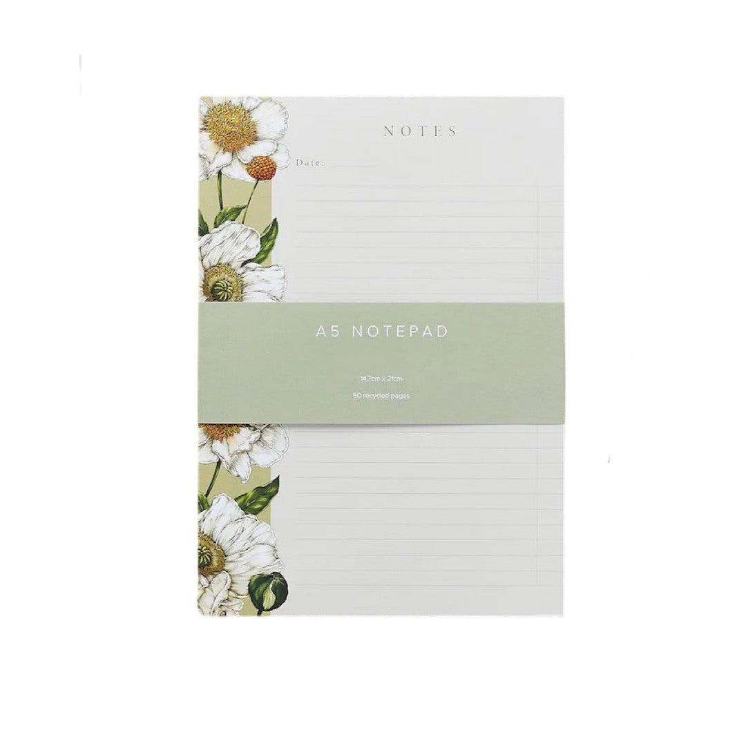 A5 Notepad with a gorgeous spring blossom border.