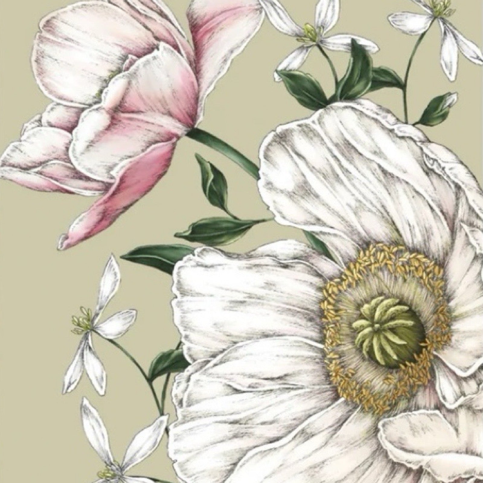 A6 card featuring an illustration of a spring blossom flowers, comes with a brown craft envelope.