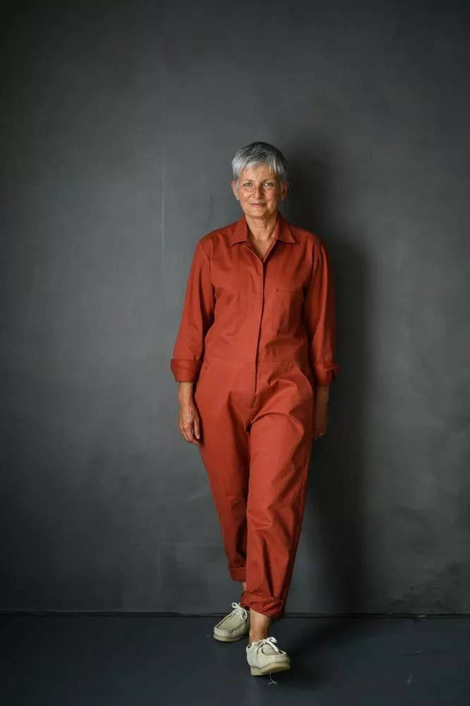 Sewing pattern for a boilersuit with a feminine fit. All seam allowances are 1.5cm unless stated otherwise and are included in the pattern. 