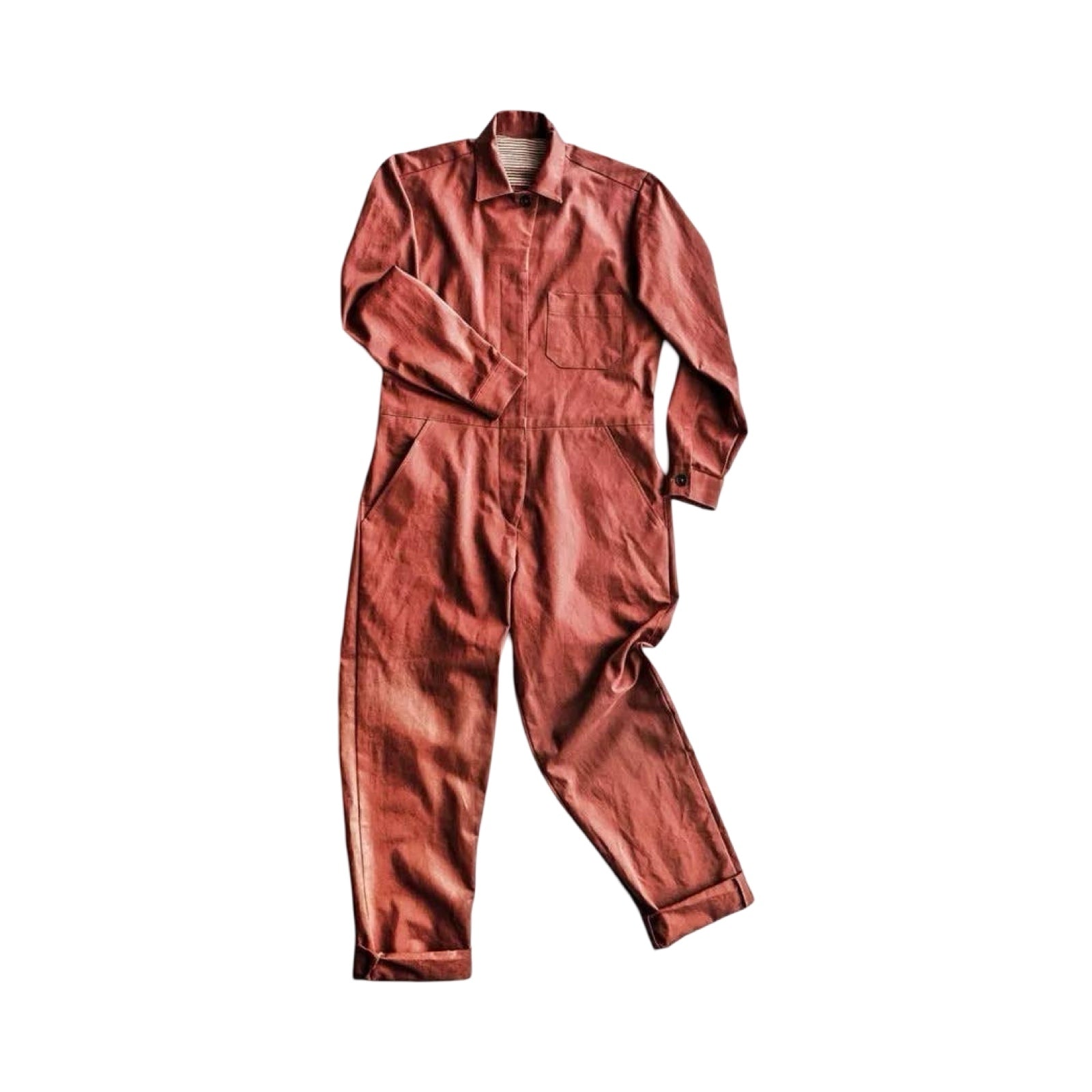 Sewing pattern for a boilersuit with a feminine fit. All seam allowances are 1.5cm unless stated otherwise and are included in the pattern. 