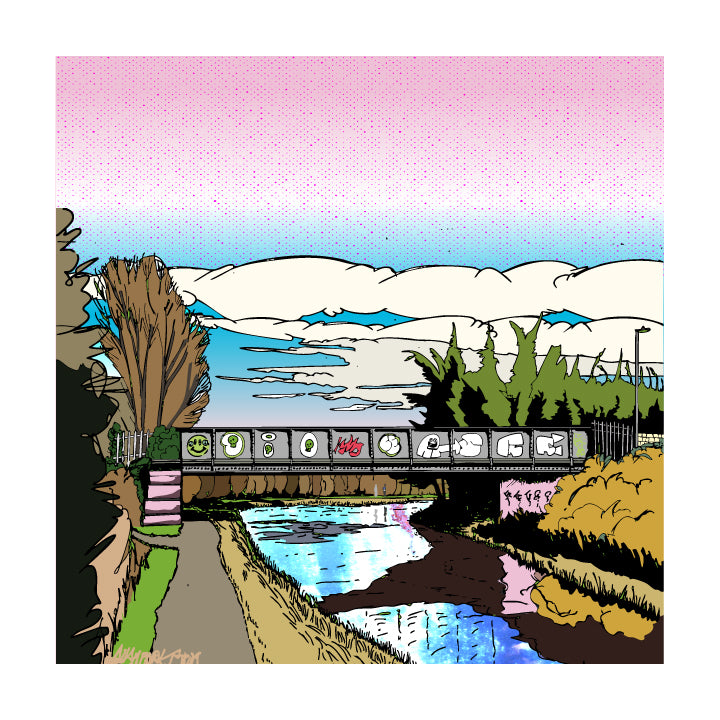 This print illustrates the 'Tin Bridge' on the Union Canal in Edinburgh.