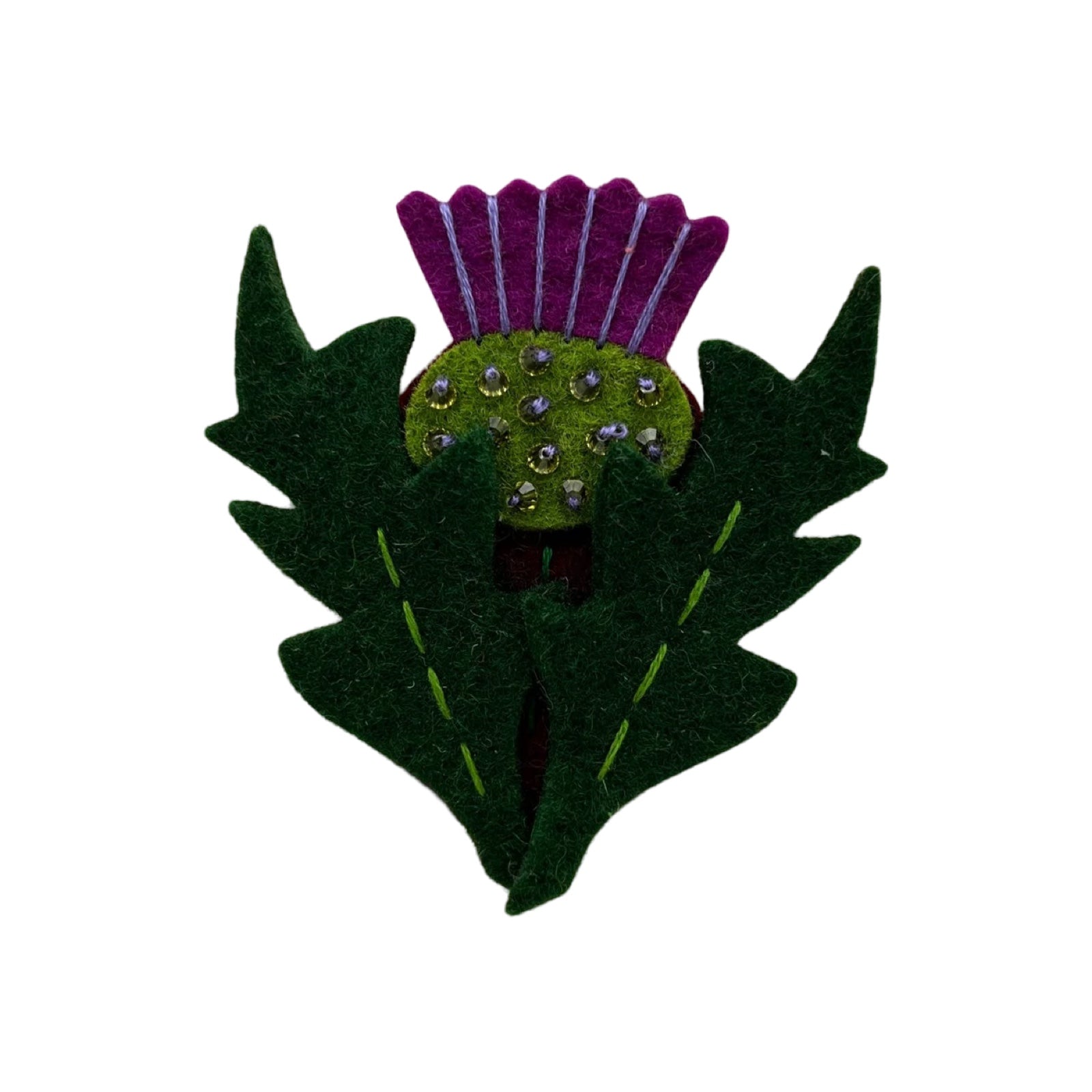 Thistle Felt Brooch