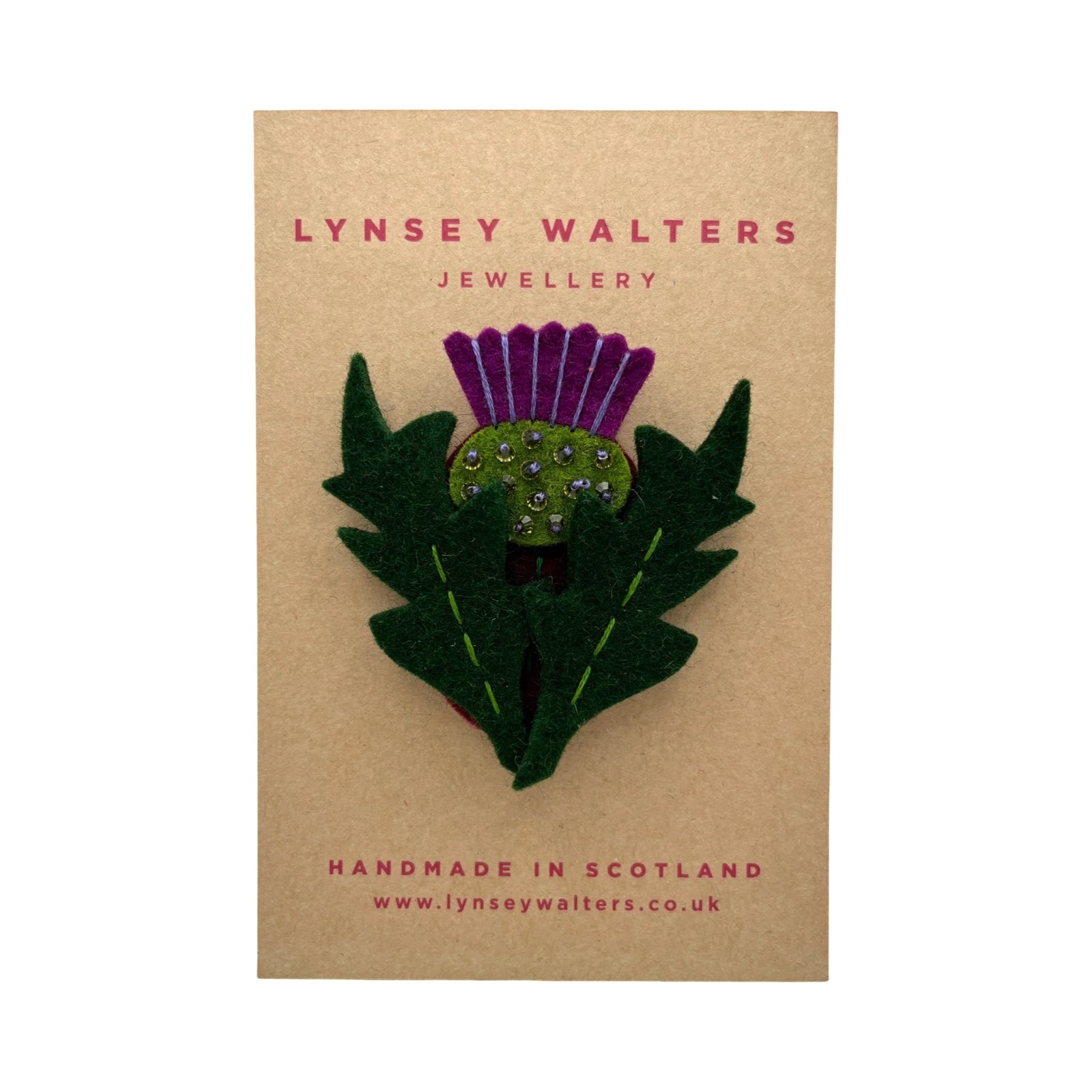 Thistle Felt Brooch