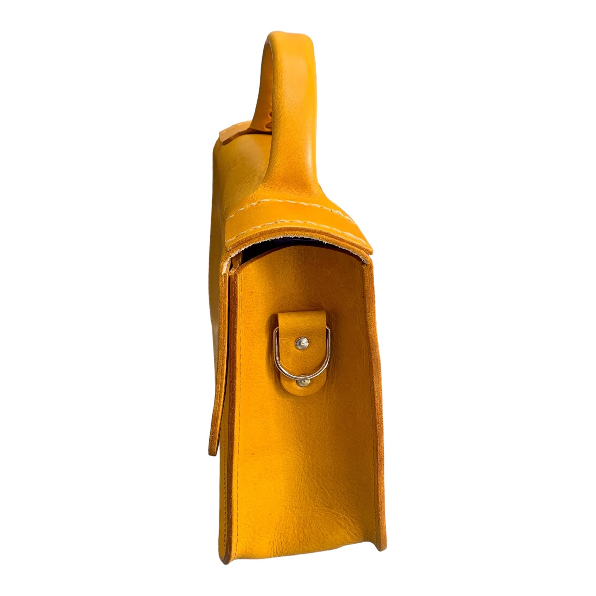 Top Handle Leather Handbag