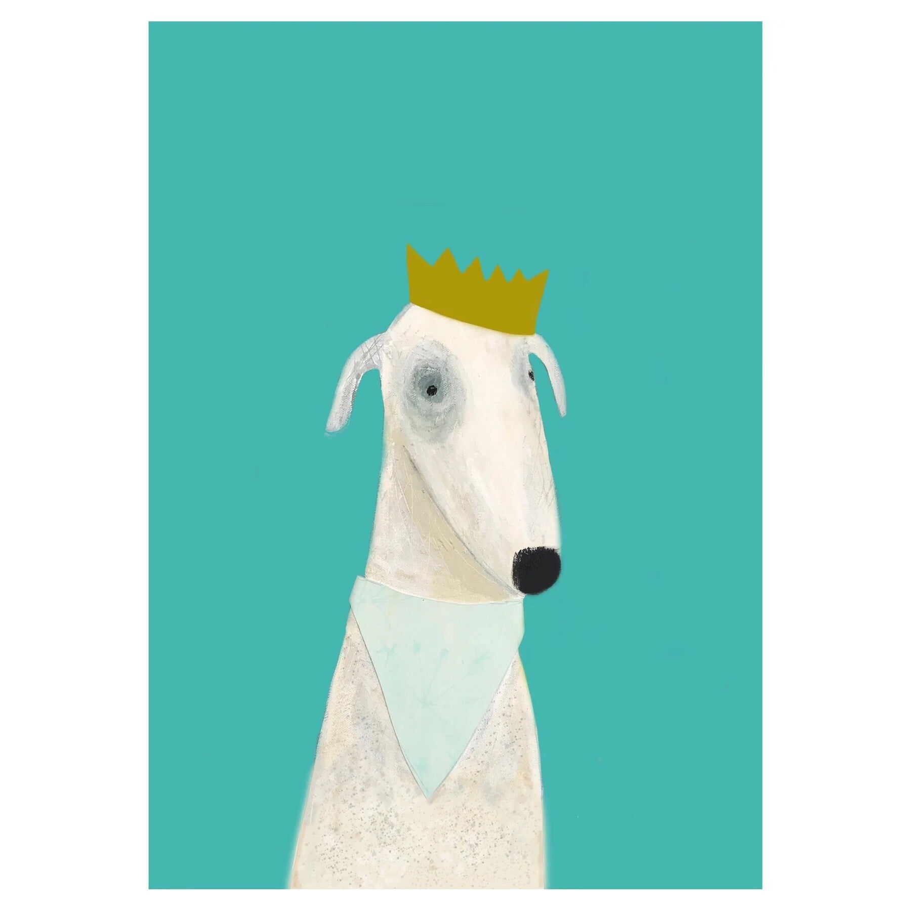 A3 poster print of Violet the dog.