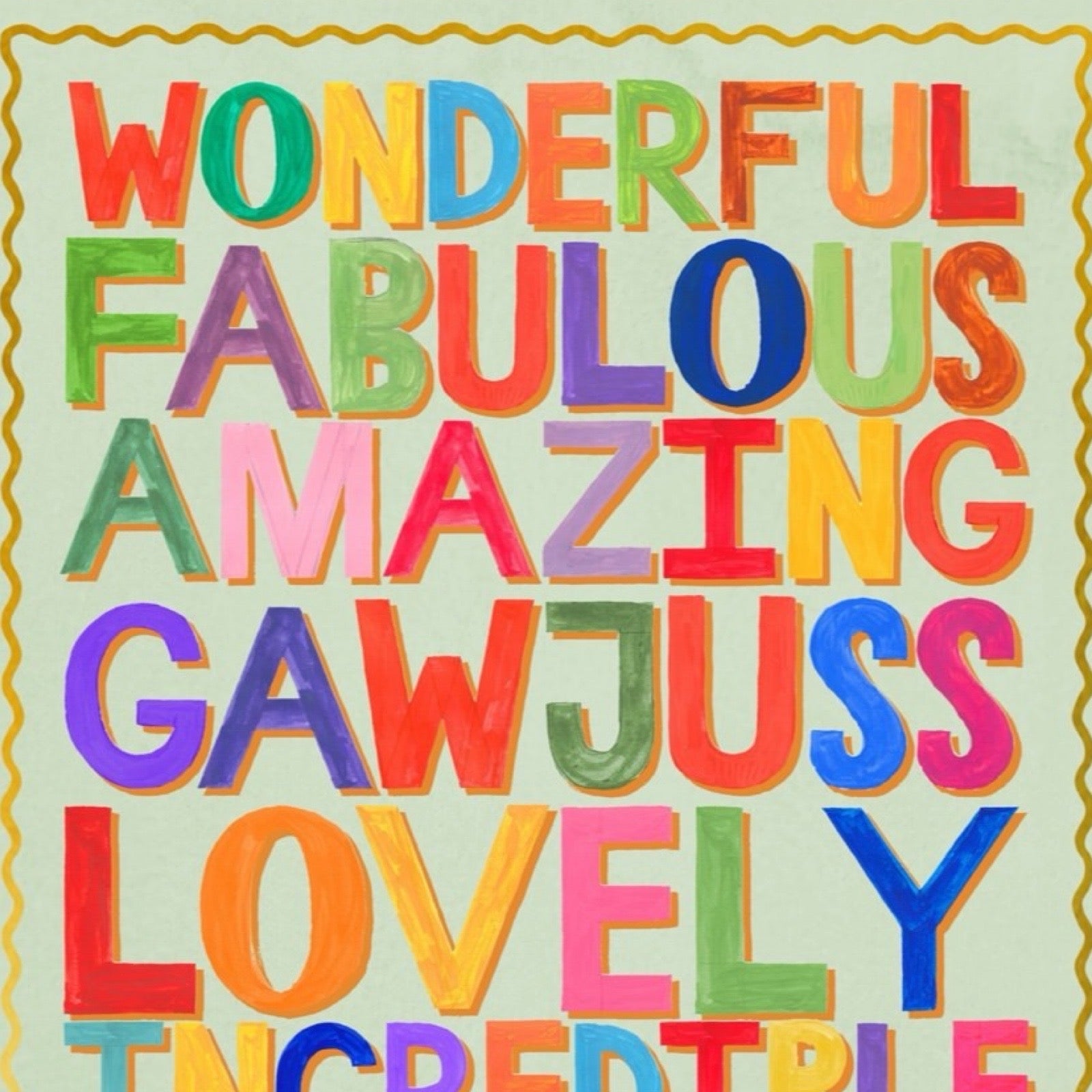 Wonderful dad card close up.